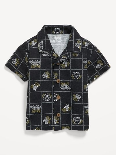 Short-Sleeve Linen-Blend Shirt for Baby