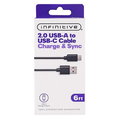 Infinitive 2.0 USB-A to USB-C Charge and Sync 6ft - 1.0 ea
