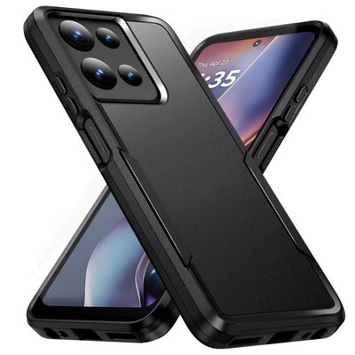 Entronix - Soft-Touch Dual-Layer Case for Motorola Moto Edge 2025 - Black