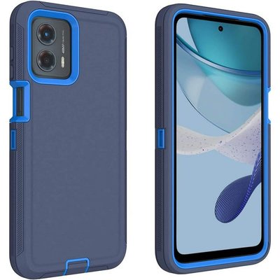Entronix - Heavy Duty Phone Case for Motorola Moto Edge Plus 2023 - Ultimate Triple-Layer Protection - Navy Blue