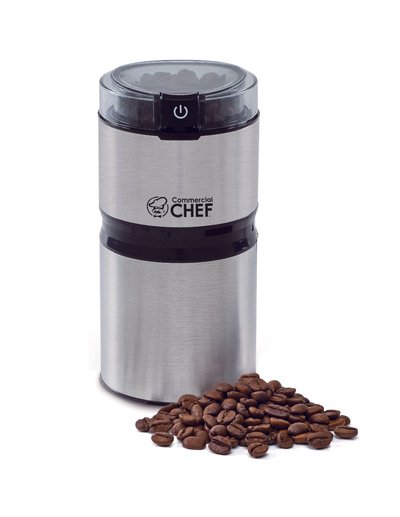 Commercial Chef - 2.1 Oz Coffee & Spice Grinder - Stainless Steel