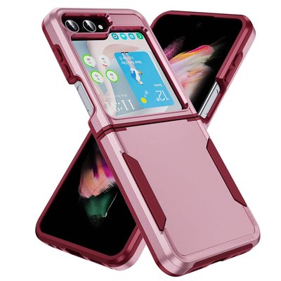 Entronix - Protective Case for Samsung Galaxy Z Flip 4 - Dual-Layer Soft-Touch Design - Pink