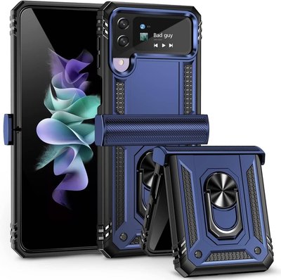 Entronix - Dual-Layer Phone Case for Samsung Galaxy Z Flip 3 - Ultimate Protection and Style - Navy