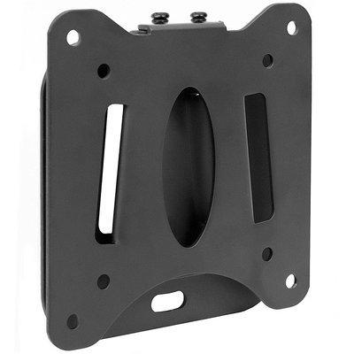 Mount-It! - Low-Profile Fixed TV Wall Mount for 13–32" Screens, 60 lb Capacity, 0.55" Wall Clearance - Black