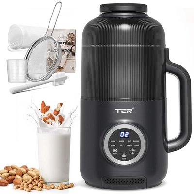 Sweet - 10-in-1 Nut Milk Maker, 40oz Automatic Homemade Soy Milk Maker Machine - Black