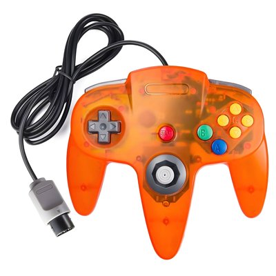 Kitcheniva - Wired Controller Joystick For Nintendo 64 N64 Video Game Console - Transparent Orange