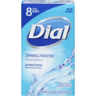 Dial 8-Count Refresh & Renew Spring Water Antibacterial Bar Soap