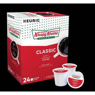 Krispy Kreme Doughnuts 24 Count Classic Medium Roast Coffee K-Cup Pods