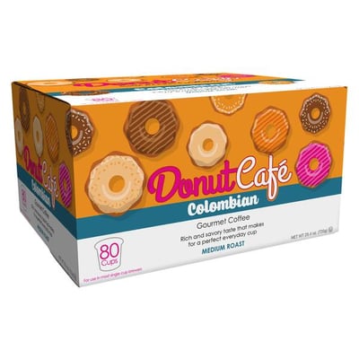 Donut Cafe 80-Count Colombian Blend Single Serve Cup Coffee