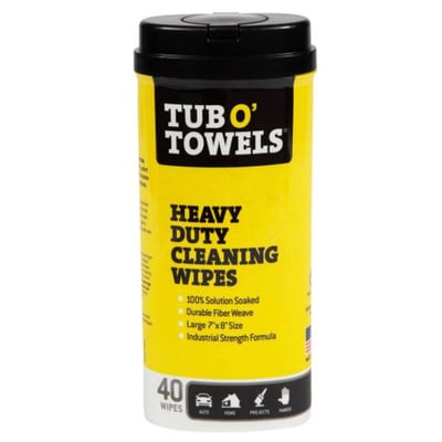 Heavy Duty 40-Count Tub O Towels - Ultimate Cleaning Wipes