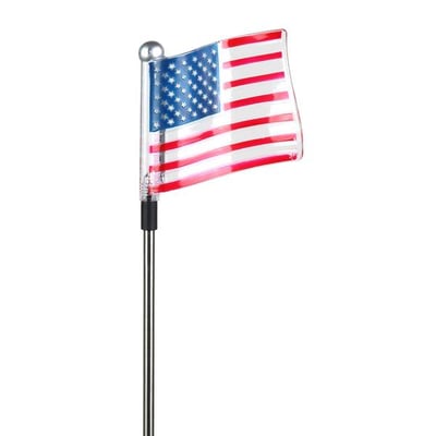 Exhart Solar Patriotic LED Flag Garden Stake
