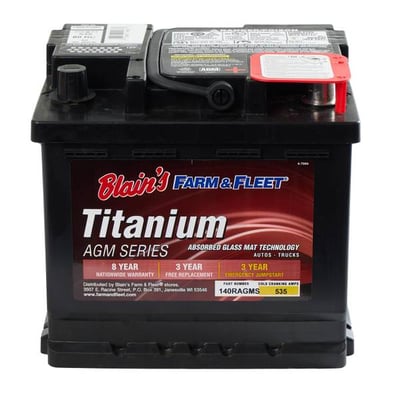 Blain's Farm & Fleet Titanium AGM Auto Battery