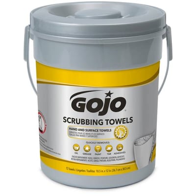 Gojo 72-Count Heavy-Duty Scrubbing Wipes for Tough Cleaning