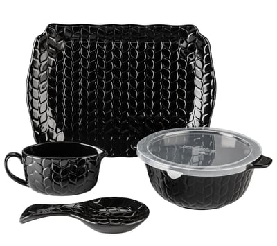 Temp-tations Carved Willow 4-Piece Entertaining Essentials Set
