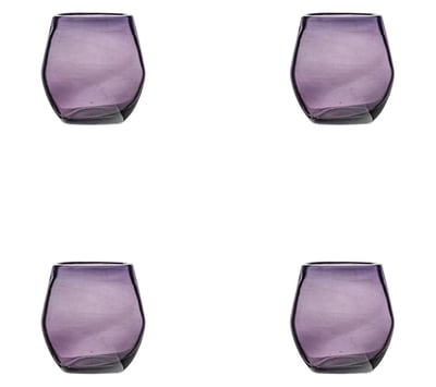 10 Strawberry Street Morado Mexican Glassware, temless Wine