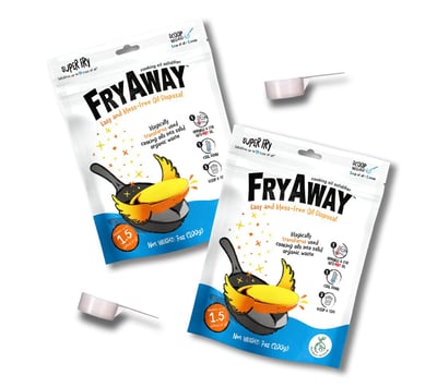 FryAway Set of 2 Super FryCooking Oil Solidifier