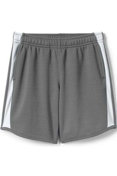 Girls Mesh Athletic Gym Shorts - Lands' End - Gray - XS