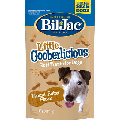 Bil-Jac Gooberlicious Dog Treat, 4 oz, Peanut Butter Flavor
