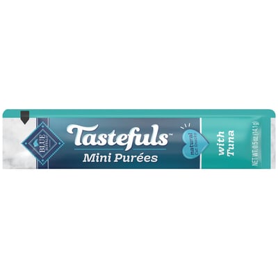 Blue Buffalo Tastefuls Mini Purées Cat Food Complement - 0.5 Oz, Flavor: Tuna | PetSmart