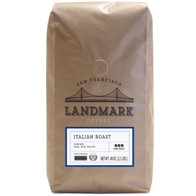 Landmark Dark Roast Whole Bean Coffee, Italian Roast, 40 oz.