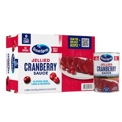 Ocean Spray Jellied Cranberry Sauce, 14 oz., 6 pk.