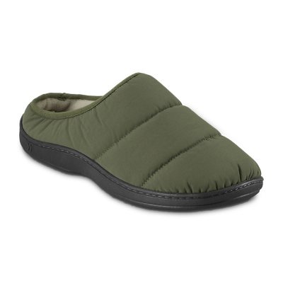 Isotoner Men's Classic Comfort Slipper - Olive Puffer XXL:- XXL, Olive Puffer