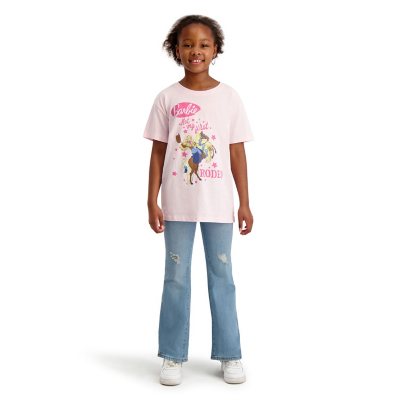 Licensed Character Girls Tee Shirt Barbie XL 14/16:- Barbie, XL 14/16