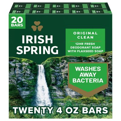 Irish Spring Original Clean Bar Soap - 4 oz, 20 Pack