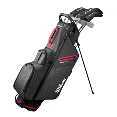 Wilson Men’s Profile Complete Set w/Stand Bag Drvr/Fwy/Hyb/6-PW;SW/Pttr/Bag Graphite Grey/Black Regular Left