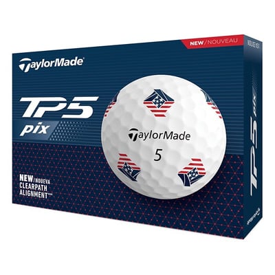 TaylorMade TP5 PIX 2024 White Golf Balls - 12 Pack