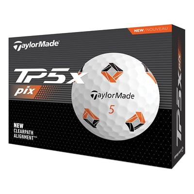TaylorMade TP5x PIX 2024 White Golf Balls – 12 Pack