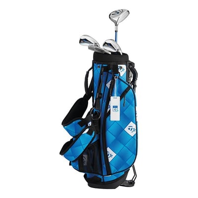 TaylorMade Junior Golf Set Ages 4-6 Fairway/7Ir/PW/Putter/Bag Graphite Blue/Blue Left