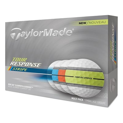 TaylorMade 2025 Tour Reponse Stripe Golf Ball Tour Preferred 12-Ball Pack Multi