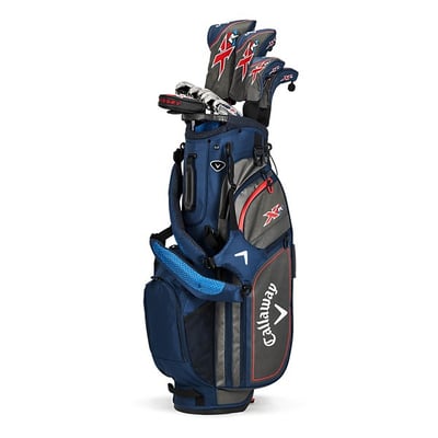 Callaway Men’s XR Packaged Set Drvr/3W/4H/5H/6-9/PW/SW/Putter/Bag Graphite Blue Grey Regular Right