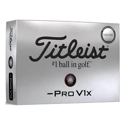 Titleist Pro V1x Left Dash Enhanced Alignment Golf Ball #1-#4 12-Ball Pack White