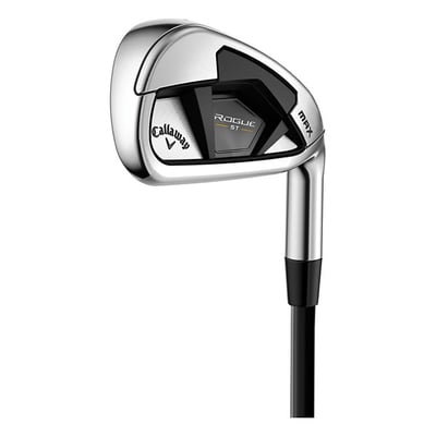 Callaway 97379 Rogue ST Max 2024 Iron Set – Steel Shafts – Right Hand – 5-PW & AW – Stiff Flex – Black