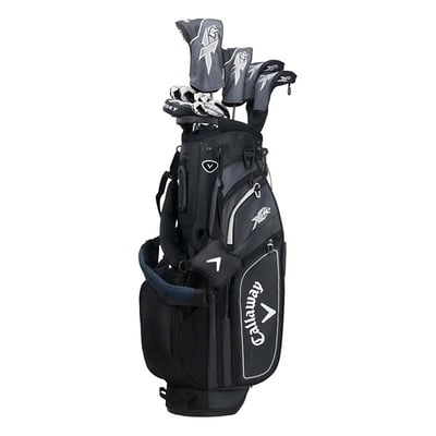 Callaway Men’s XR Packaged Set Drvr/3W/4H/5H/6-9/PW/SW/Putter/Bag Graphite/Steel Black/Silver Regular Right