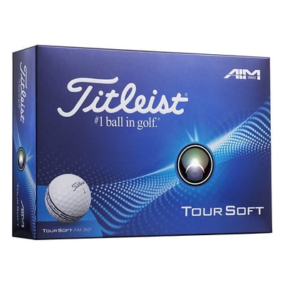 Titleist 2024 Tour Soft AIM 360 Golf Balls, Men’s, White