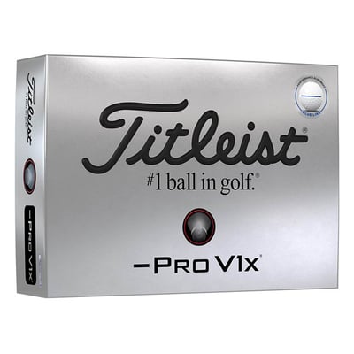 Titleist Pro V1x Alignment Left Dash Performance Golf Balls Pro V1x (#1-#4) 12-Ball Pack Blue