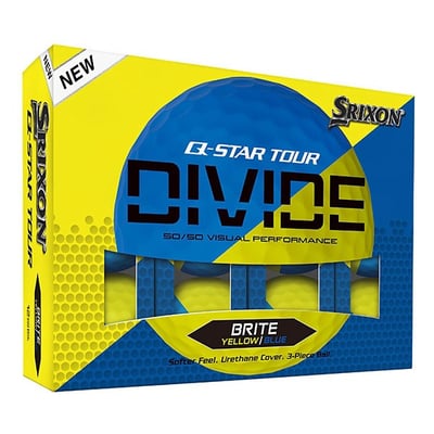 Srixon Q-STAR Tour Divide 2 Golf Balls - Yellow/Blue
