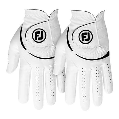 WeatherSof 2023 Men’s Golf Glove 2-Pack, White/Black, LH – FootJoy