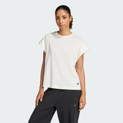 adidas Performance Womens Yoga Tee - White - Size Medium