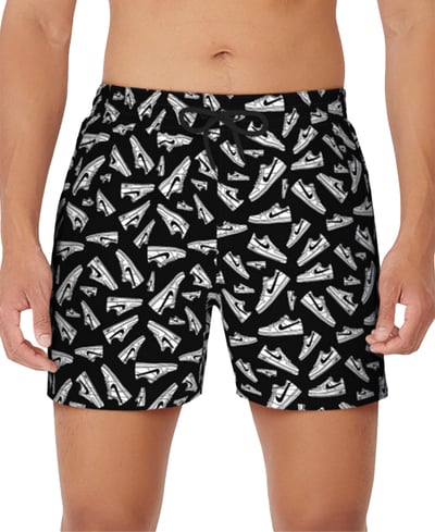 Nike Men's 5" Tossed Sneaker Volley Shorts - Black