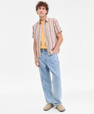 Sun + Stone Sun Stone Mens Inside Out T Shirt Baggy Jeans Button Front Shirt Exclusively At Macys