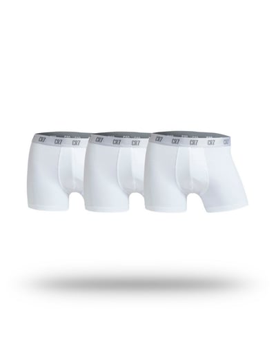 CR7 Cristiano Ronaldo Men's Trunk, 3 Pack - White