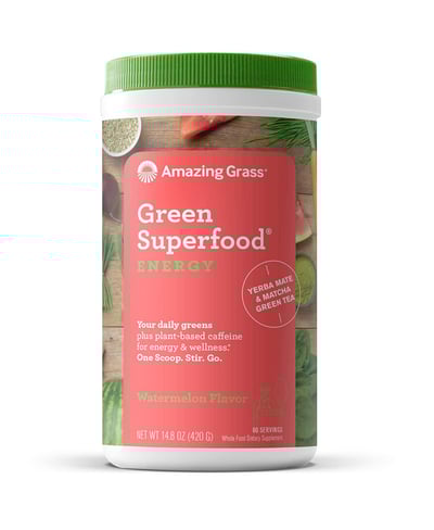 Amazing Grass Amazing Grass, Green Superfood Energy, Watermelon, 14.8 oz, 60 Servings