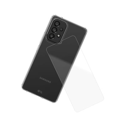 Case-Mate Protection Pack Tough Case and Glass Screen Protector for Samsung Galaxy A53 5G-Clear - Clear