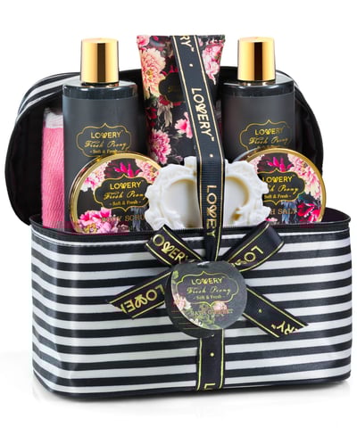 Lovery Peony 9-Piece Body Care Gift Set for Pampering