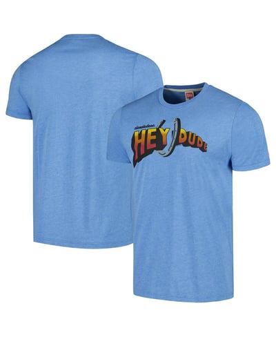 Men's and Women's Homage Light Blue Hey Dude Graphic Tri-Blend T-shirt - Light Blue