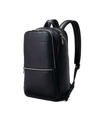 Samsonite Classic Leather Slim Backpack - Black